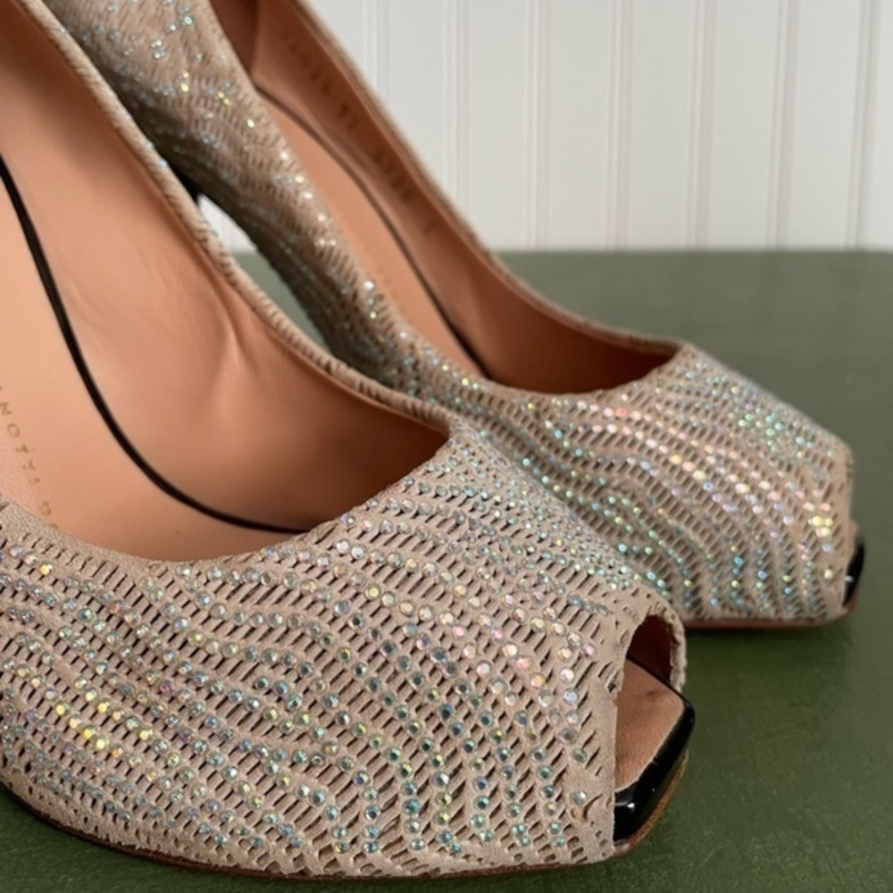 Giuseppe Zanotti Peep Toe Crystal-Dotted High Heels *Italy* - Picture 11 of 14